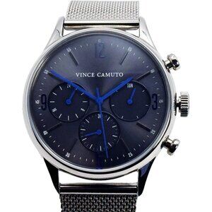 Vince Camuto Men's VC1103GYSV Multi-Function Stainless Steel Watch w/ Mesh Band